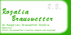 rozalia brauswetter business card